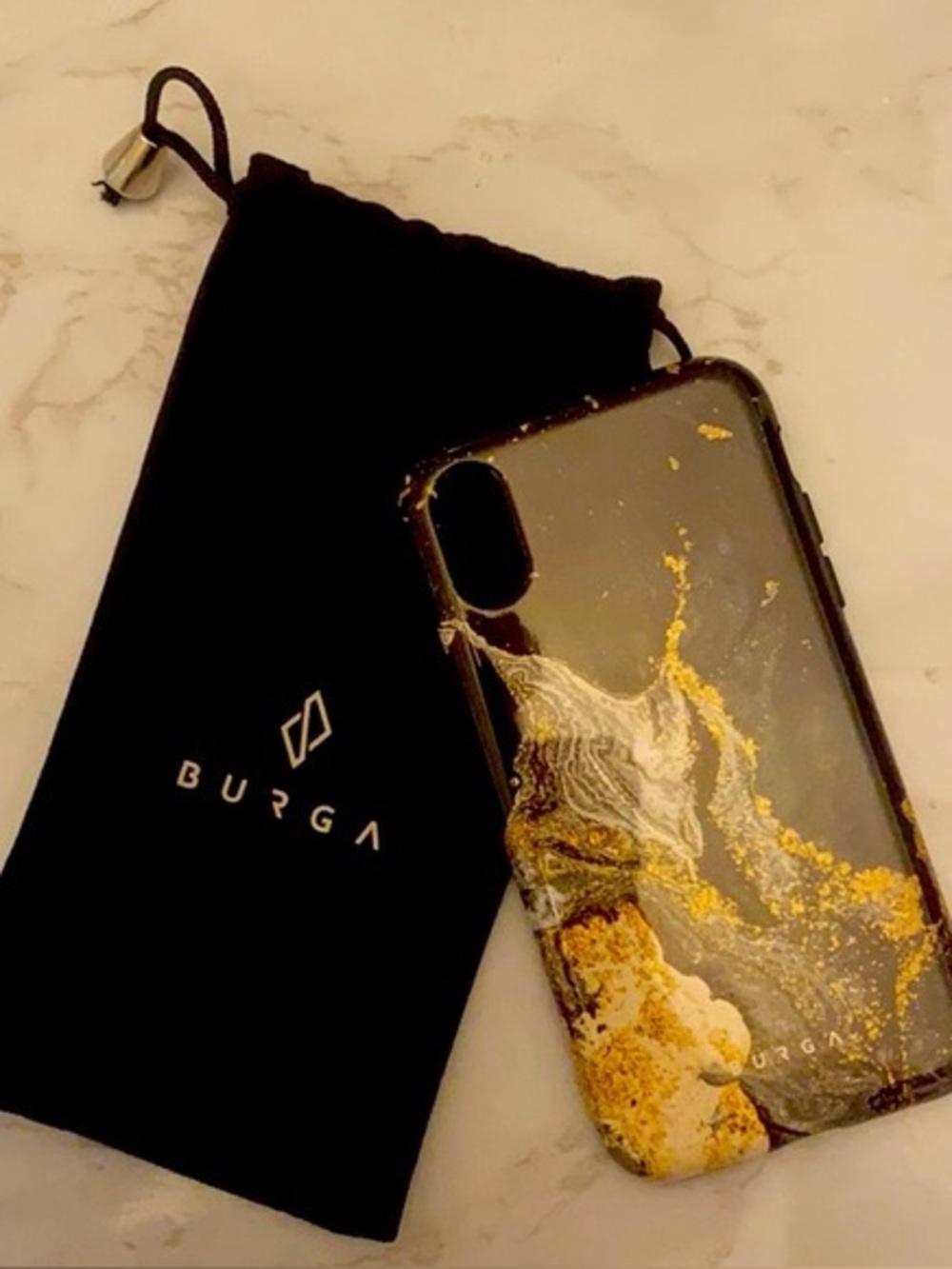 Gold Marble iPhone 12 Pro Luxe Phone Case